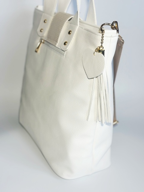 LAURA BIAGGI M241 TOREBKA SHOPPERKA SKÓRA EKOLOGICZNA BIAŁA