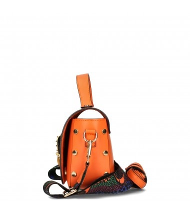 EGO ES0023AZ Torebka azteca skórzana kuferek pomarańczowa