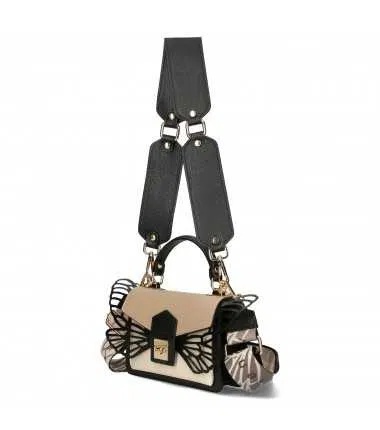 EGO ES02687S Mała skórzana torebka z odpinanymi skrzydełkami model w pudełku idealny na prezent