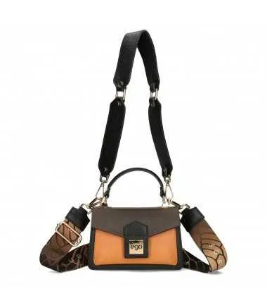 EGO ES02687S Mała skórzana torebka z odpinanymi skrzydełkami model w pudełku idealny na prezent