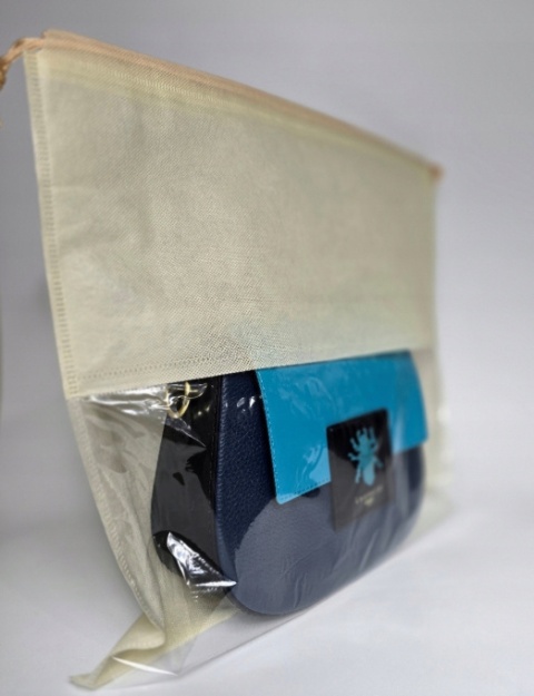 EGO ES0272IN Torebka elegancka beż podkówka skóra + GRATIS