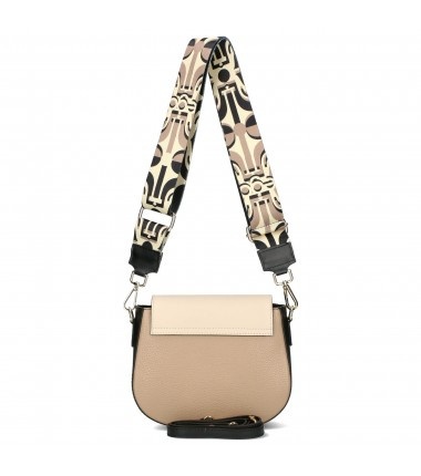 EGO ES0272IN Torebka elegancka beż podkówka skóra + GRATIS